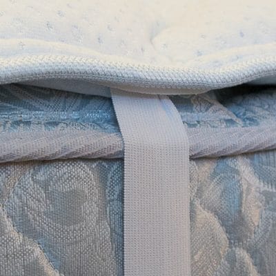 Elastic-strap of Premium quilted ship rack mattress topper for Navy and Coast Guard racks — from Rack Mat